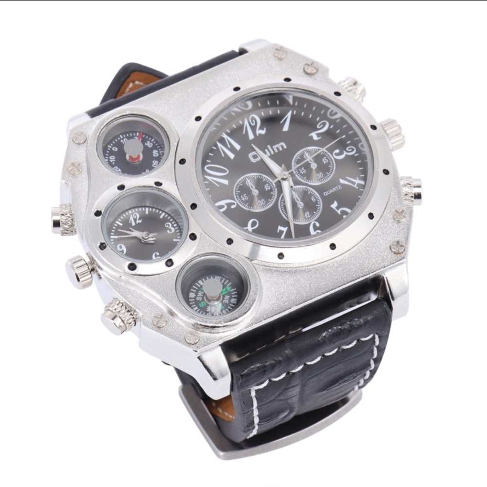 OULM Dual Time Zone Watch – James Bond Style – Waterproof